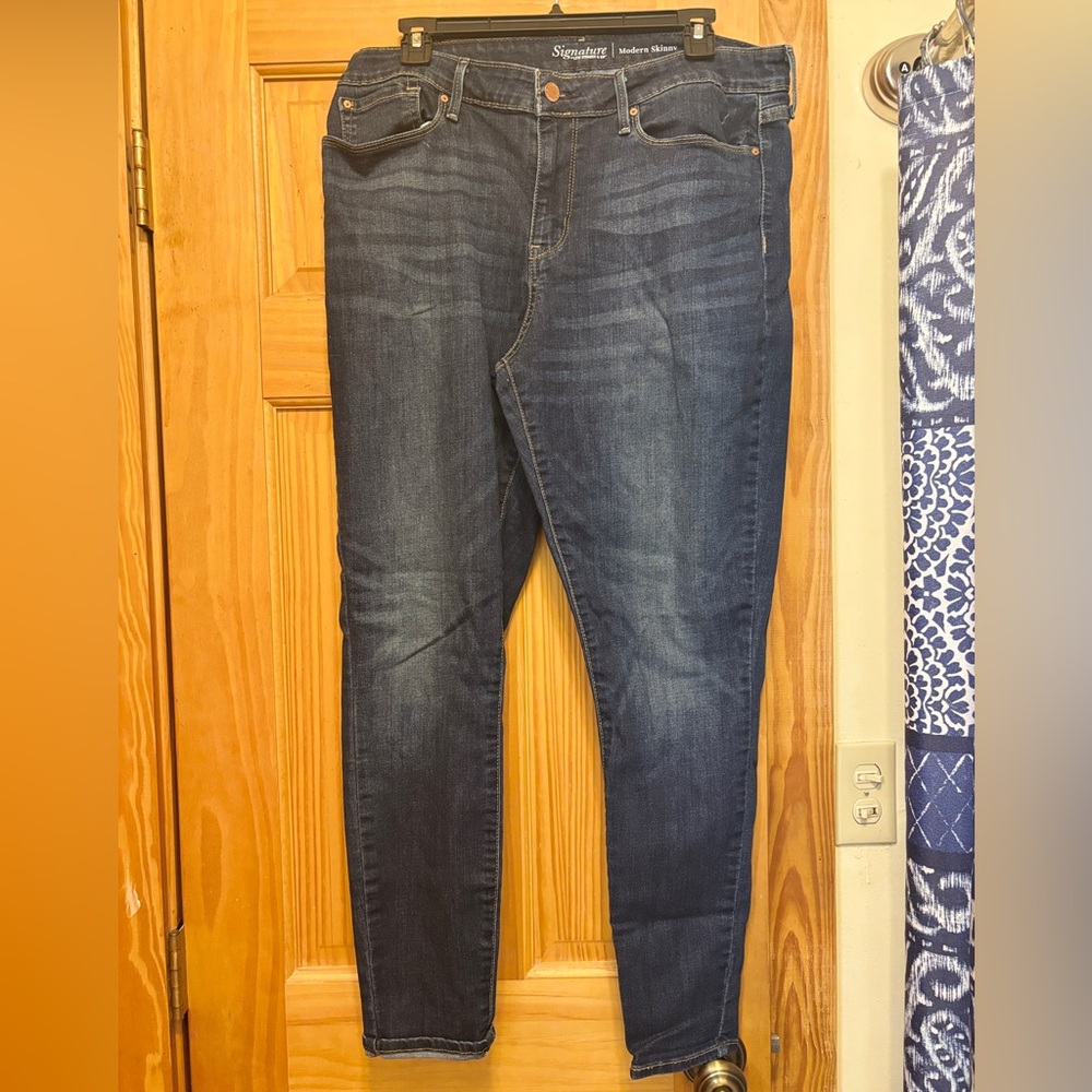 Signature by Levi Strauss Men's Dark Blue Skinny Jeans